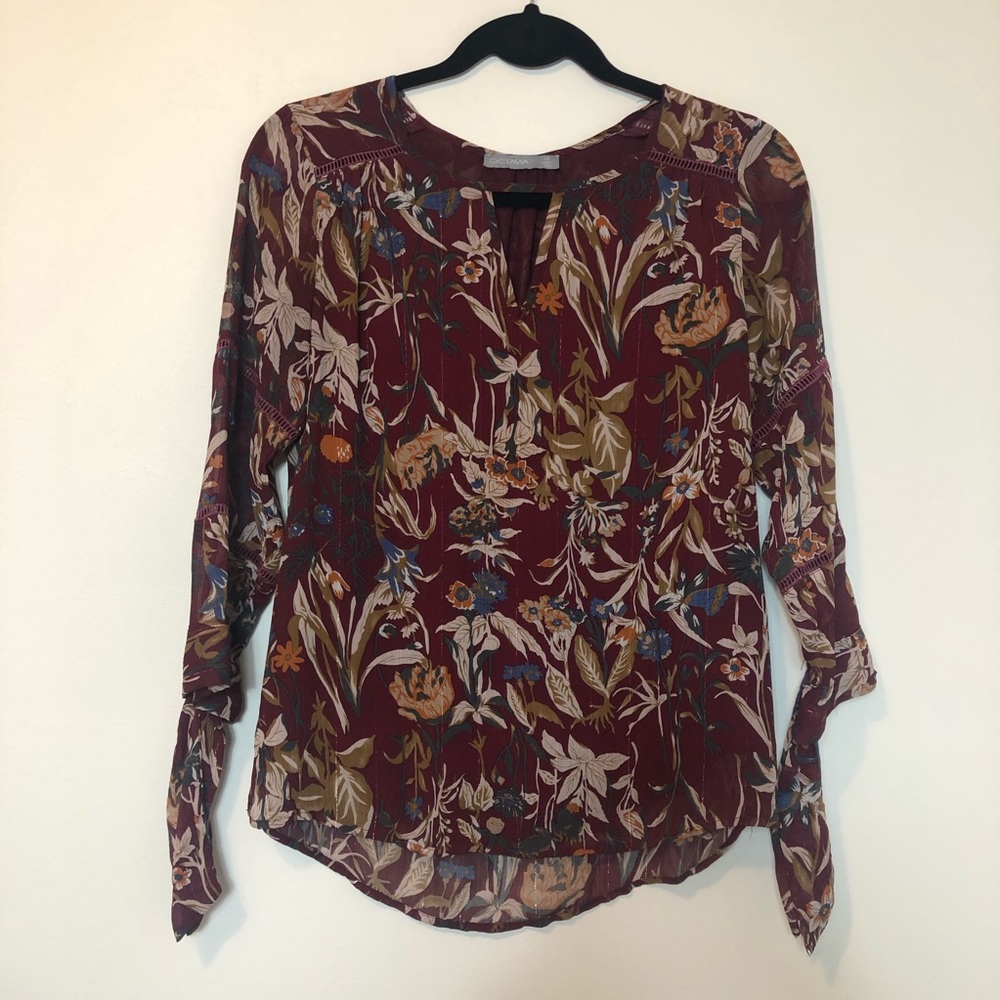 Octavia floral top fall colors size xs